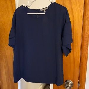 NWT! Flowy blue blouse with ruffled sleeve